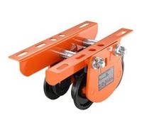 VEVOR Chariot roulant Capacité de charge 1 tonne Grue d'atelier 68-110mm Largeur réglable 350x196x160mm Chariot roulant Design double roue Chariot manuel pour poutres en I et H Grue d'atelier Grue de