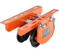 VEVOR Chariot Porte Palan Électrique Capacité Charge 1 T Chariot à Poutre Poussée Acier Allié Largeur Réglable 68-110 mm avec Roues pour Palan PA200 PA250 PA300 PA400 PA500 Poutre I Droite & Courbée