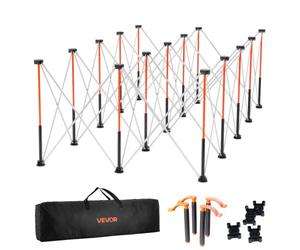 VEVOR Châssis Pliable Établi 245,5x126x73,3 cm, Support Table de Travail Charge 2724 kg, sans Assemblage, Pied d’Établi Portable avec Sac de Rangement, Plateau de Table NON Inclus, pour Garage Atelier