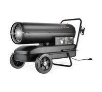 VEVOR Chauffage à Air Pulsé au Kérosène Diesel, 100000 BTU, Chauffage d'Appoint Portable, Contrôle du Thermostat, Réservoir 38 L, pour Maison, Chantier, Industrie, Ateliers, Intérieur, Extérieur, Noir