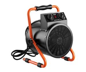 VEVOR Chauffage de Serre 2000 W Chauffage Soufflant Électrique Portable, avec Modes Chauffage et Ventilation, pour Serre de Jardin, Maison et Bureau, Angle Réglable 25°, IPX4, Protection Surchauffe