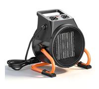 VEVOR Chauffage de Serre 2000 W Chauffage Soufflant Électrique PTC Portable, avec 2 Niveaux de Chauffage et Mode Ventilation, pour Serre, Bureau et Maison, Angle Réglable 15°, Protection Surchauffe