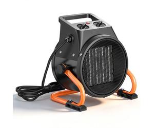 VEVOR Chauffage de Serre 2000 W Chauffage Soufflant Électrique PTC Portable, avec 2 Niveaux de Chauffage et Mode Ventilation, pour Serre, Bureau et Maison, Angle Réglable 15°, Protection Surchauffe