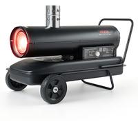 VEVOR - Chauffage indirect à air soufflé diesel de 30 kW, appareil de chauffage au pétrole de 50 litres, soufflant de chauffage pour atelier, garage, entrepôt et chantier, avec thermostat, filtration