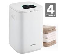VEVOR Chauffe Serviettes 20 L, Seau Sèche-serviettes pour Salle de Bain, avec Écran LED, Réglage de la Température, Minuterie et Verrou de Sécurité, pour Couvertures Peignoirs, Spa Massage, Blanc