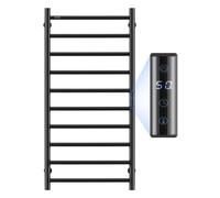 VEVOR Chauffe-serviettes à 10 barres, porte-serviettes chauffant mural pour salle de bains, radiateur sèche-serviettes étanche IPX5 avec minuterie et affichage LED, chauffe-serviettes à 5 positions ré