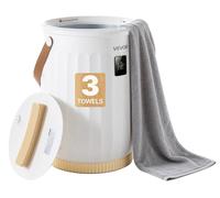 VEVOR, chauffe-serviettes en seau de 20 litres, générateur de vapeur pour serviettes, appareil de chauffage pour serviettes, idéal pour serviettes, couvertures et peignoirs, minuterie réglable sur 4 p