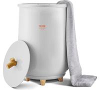 VEVOR Chauffe-serviettes Seau Appareil de chauffage 20 L avec lumière LED & arrêt automatique & réglage de la température, Towel Warmer pour spa salle de bains buanderie Gris, pour chauffer les servie