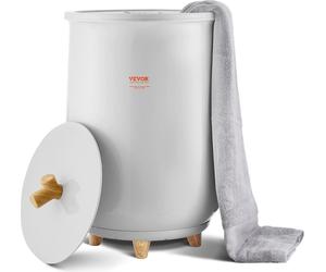 VEVOR Chauffe-serviettes Seau Appareil de chauffage 20 L avec lumière LED & arrêt automatique & réglage de la température, Towel Warmer pour spa salle de bains buanderie Gris, pour chauffer les servie