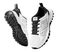 VEVOR Chaussures de Cross-training, Pointure US 13, Baskets Largeur M, avec Soutien Voûte Plantaire, Lacets Réglables, pour Course, Entraînement, Gymnastique, Promenade du Chien, Haltérophilie, Blanc