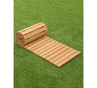 VEVOR Chemin de Jardin en Bois, 244x43 cm, Allée de Jardin Droite Déroulante Antidérapante Décorative en Cèdre avec Connexion par Câble Métallique, pour Fêtes, Mariages, Cour, Terrasse, Extérieur