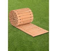 VEVOR Chemin de Jardin en Bois, 727x43 cm, Allée de Jardin Droite Déroulante Antidérapante Décorative en Cèdre avec Connexion par Câble Métallique, pour Fêtes, Mariages, Cour, Terrasse, Extérieur