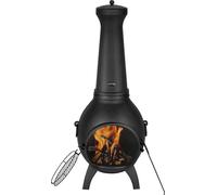 VEVOR Cheminée de jardin, 52x50x130 cm, Cheminée de terrasse Foyer, Four aztèque pour griller et chauffer, pour terrasse/jardin/arrière-cour