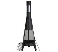VEVOR Cheminée Extérieur, 508 mm, Poêle à Bois Conique Robuste pour Barbecue et Réchauffer, avec Grille, Couvercle de Cheminée Antirouille, pour Patio, Jardin, Arrière-cour, Cuisson en Plein Air