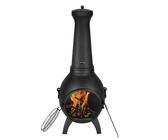 VEVOR Cheminée Extérieur, 559 mm, Poêle à Bois Sphérique en Aluminium Robuste pour Barbecue et Réchauffer, avec Grille, Couvercle de Cheminée Antirouille, pour Patio, Jardin, Arrière-cour, Plein Air