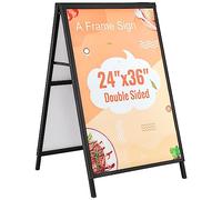 VEVOR Panneau publicitaire sur pied pour trottoir 61 x 91 cm, support d'affiches Support d'affiches en acier Q235 avec cadre en A, panneau publicitaire sur pied pour trottoir