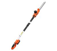 VEVOR Taille-haie Électrique sans Fil 20 V, Taille-haie à Batterie pour Branches Hautes, Lame en Acier Double Tranchant 457,2 mm, Perche Télescopique 187,5-238,5 cm, Batterie et Chargeur Rapide Inclus
