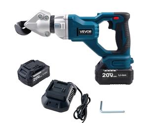 VEVOR Cisaille à Tôle Électrique, 20 V CC, Cisaille à Métaux sans Fil avec Tête Pivotante 360°, Double Lame, pour Acier Galvanisé 1,22 mm, Acier Inoxydable 1 mm, Aluminium, Plastique, Carton, 2800 SPM