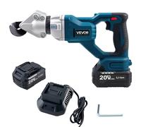 VEVOR Cisaille à tôle 20 V CC sans fil – tête pivotante 360°, coupe inox 1 mm