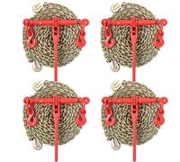 VEVOR Classeur de charge à chaîne, diamètre 8 mm, kit d'arrimage à cliquet avec capacité de charge travail 3 tonnes deux crochets de maintien chaîne longueur 6,4 m grade 80 pour transport, remorquage