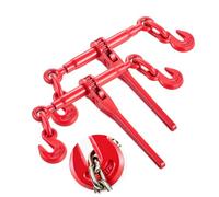 VEVOR 9215LBS Liens à cliquet 3/8" - 1/2", 9.215 LBS, charge de travail sécurisée, crochet G70 et longueur réglable, pour chaînes de qualité 70-80, arrimage, transport, remorquage, pack de 2, rouge
