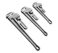 VEVOR Clé Serre Tubes Droite 3PCs 24,5/32/46 cm, Tuyau à Griffe en Aluminium e Plomberie Réglable, avec Mâchoire Haute Résistance et Poignée Ergonomique, pour Conduites d'Eau, Réparations Auto
