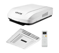 VEVOR Climatiseur de Toit sans Conduit, 3000 W Système Climatisation pour Camping-car et Caravane, 220 V, Mode Refroidissement et Pompe à Chaleur, Unité AC avec Commandes ADB et Télécommande, Blanc
