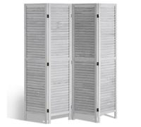 VEVOR Cloison de séparation en bois, séparateur de pièce pliable à 4 panneaux, paravent de confidentialité à volet 170 cm de haut, pour maison, intérieur, bureau, restaurant, chambre à coucher, blanc