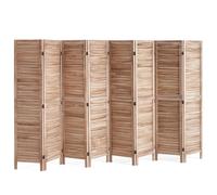 VEVOR Cloison de Séparation en Bois, Séparateur de Pièce Pliable à 8 Panneaux, Paravent de Confidentialité Intérieur à Volet 325x170 cm, pour Séparation de Pièce, Maison, Bureau et Chambre à Coucher