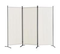 VEVOR Cloison de séparation en tissu 228 x 52 x 184 cm, séparateur de pièce pliable à 3 panneaux, paravent de confidentialité intérieur pour bureau, chambre, salle à manger, maison, autoportant, blanc