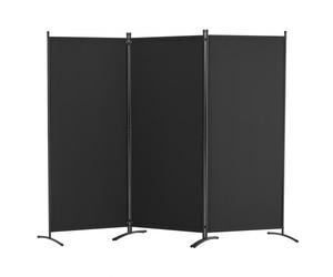 VEVOR Cloison de séparation en tissu, séparateur de pièce pliable à 3 panneaux, paravent de confidentialité intérieur pour bureau, chambre, salle à manger, maison, autoportant, 228 x 52 x 184 cm, noir