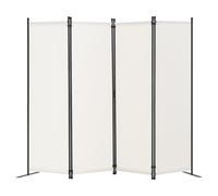 VEVOR Cloison de séparation en tissu, séparateur de pièce pliable à 4 panneaux, paravent de confidentialité intérieur pour bureau, chambre, salle à manger, maison, autoportant, 228x45x172,5 cm, blanc