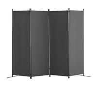 VEVOR Cloison de séparation en tissu, séparateur de pièce pliable à 4 panneaux, paravent de confidentialité intérieur pour bureau, chambre, salle à manger, maison, autoportant, 228x45x172,5 cm, gris