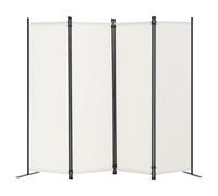 VEVOR Cloison de séparation en tissu, séparateur de pièce pliable à 4 panneaux, paravent de confidentialité intérieur pour bureau, chambre, salle à manger, maison, autoportant, 228x45x172,5 cm, blanc