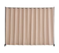 VEVOR Cloison de séparation en tissu, séparateur de pièce portable avec roulettes, paravent de confidentialité autoportant intérieur pour bureau, chambre, salle à manger, maison, 308,5x245,5 cm marron