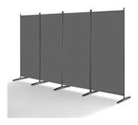 VEVOR Paravent Multifonctionnel à 4 Panneaux, Cloison de Séparation Autoportant 346,4 x 184 cm, Séparateur de Pièces Intérieur Pliable, Brise-vue pour Confidentialité, Bureau, Chambre à Coucher, Gris