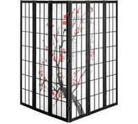 VEVOR Cloison Séparation Japonaise 6 Panneaux Fleur de Cerisier Décoration 242×170cm Multicolore