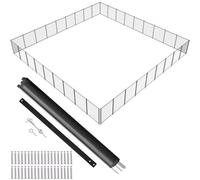 VEVOR Clôture de Piscine, Barrière de Piscine Creusée 1,21x32,91 m Clôture Amovible de Sécurité Pliable Tige en Aluminium Tissu Maille PVC Teslin 340 g/m² pour Protection Enfants Animaux Domestiques