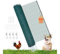 VEVOR Clôture Filet Mobile 20x0,9 m Filet de Clôture pour Chien en Plastique Temporaire pour Poules, Plantes, Jardin, Cours Extérieures, Mailles Serrées, avec Poteaux, Piquets à Double Pointe, Haubans