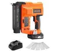 VEVOR Cloueur sans fil 18 Gauge 20 V pistolet à clous sans fil, 100 clous/min, avec 500 clous & batterie lithium 2,0 Ah & chargeur & profondeur de clouage réglable, pour le bricolage Travail du bois