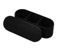 VEVOR Coffre de Rangement Ovale Pliable en Polaire Teddy Capacité 299,37kg Pour Salon Noir