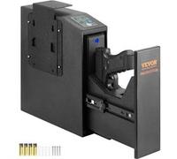 VEVOR Coffre-Fort de Pistolet en Acier Coffre-Fort Biométrique pour 1 Pistolet 3 Moyens de Déverrouillage par Empreintes Digitales Clés Combinaison pour Bijoux Armes de Poing Domicile 25,5x9,5x32 cm