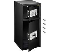 VEVOR Coffre-Fort à Code 74 L Armoire Sécurisée à Protection Alarme | avec Clés, Fente de Dépôt et Clavier Numérique, pour Argent, Bijoux et Documents, Double Portes en Fer, Bureau et Hôtel