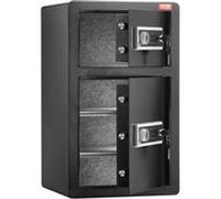 VEVOR Coffre-fort à Double Porte 127 L, Déverrouillé par t Mot de Passe, avec Sac Ignifuge, Porte-Clés, Lumière LED et 2 Séparateurs Réglables en Hauteur et Amovibles, pour Argent, Bijoux, Noir