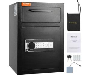 VEVOR Coffre-fort à insertion de 2,5 L, coffre-fort de dépôt avec Drop-Slot, serrure à code électronique et 2 clés de secours, 355 x 355 x 515 mm, Business Drop Slot Safe pour argent liquide, à la mai