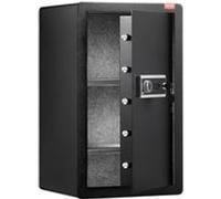 VEVOR Coffre-fort à Porte Simple 113 L, 3 Façons de Déverrouillage (Clé, Mot de Passe et Empreinte Digitale), avec Sac Ignifuge, Porte-Clés, Lumière LED et 2 Étagères, pour Argent, Documents, Bijoux
