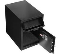 VEVOR Coffre-For de Dépôt Grande Capacité de 34 L, Coffre-Fort de Sécurité Électronique 2 Niveaux, avec Fente Frontale, Clavier Numérique et Clés de Rechange, pour Espèces, Bijoux, Documents, Noir