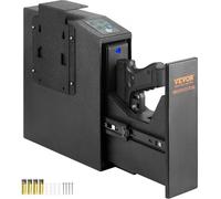 VEVOR Coffre-Fort de Pistolet en Acier Coffre-Fort Biométrique pour 1 Pistolet 3 Moyens de Déverrouillage par Empreintes Digitales Clés Combinaison pour Bijoux Armes de Poing Domicile 25,5x9,5x32 cm