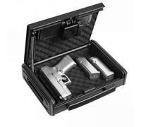 VEVOR Coffre-Fort pour Arme de Poing, Coffre Biométrique Portable pour Pistolet avec Empreinte Digitale, 3 Modes d'Accès Rapide, Acier Épais, Poignée de Transport pour Voyage, Mode Silencieux, Noir