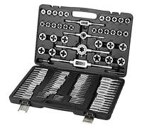 VEVOR Coffret Tarauds et Filières 110 Pièces M2-M18 Kit de Taraudage et Filetage Métrique en Acier avec Mallette de Transport Outils pour Tarauder et Fileter Construction Réparation Auto Plomberie